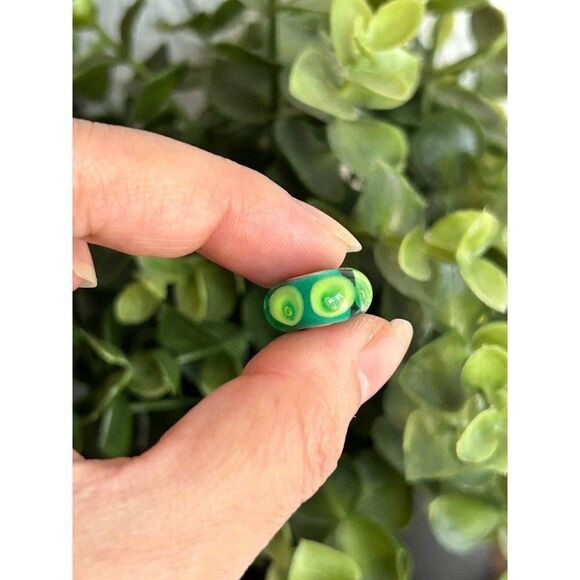 Trollbeads Oak Green Bubbles Glass Bead - Picture 4 of 4